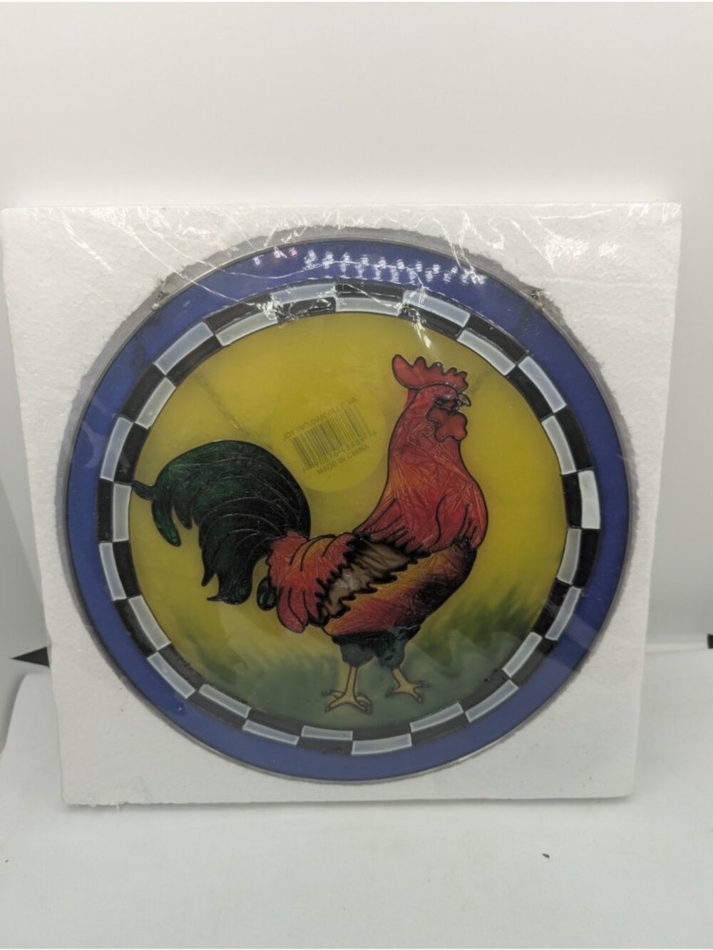Stained Acrylic? Glass ? Rooster Chicken Suncatcher 9.4" Farmhouse Cottagecore